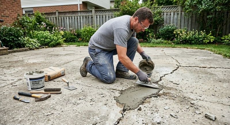 Cement Patio Repair in West Des Moines, IA