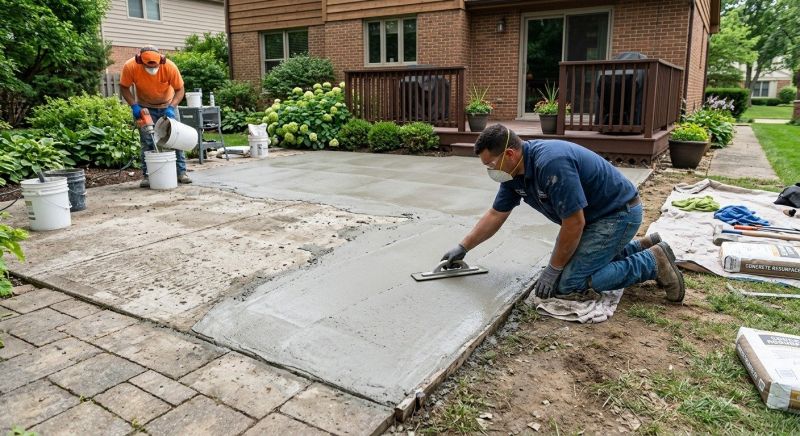 Concrete Patio Refinishing in Des Moines, IA