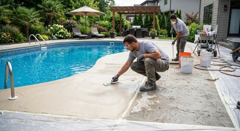 Concrete Pool Deck Resurfacing in Miami Dade County, FL