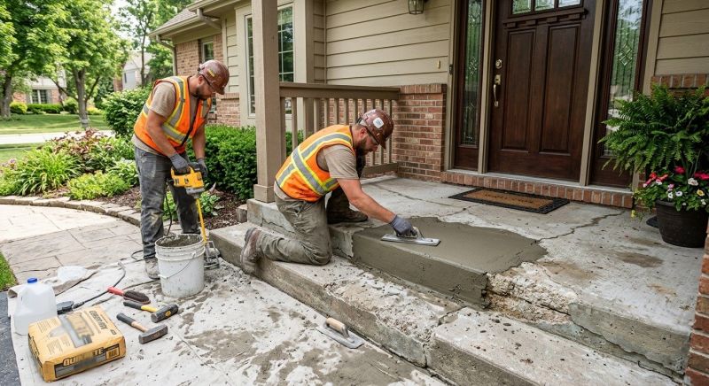 Entryway Concrete Repair in Des Moines, IA