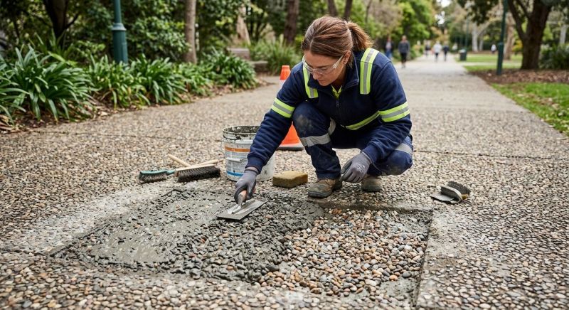 Exposed Aggregate Repair in Des Moines, IA