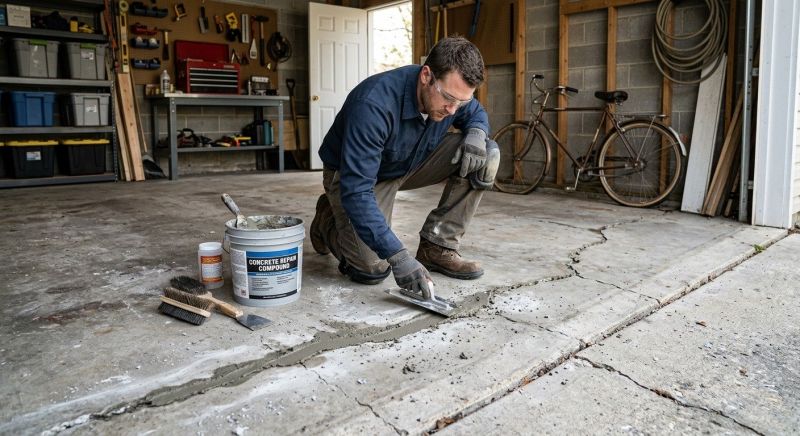 Garage Crack Repair in West Des Moines, IA