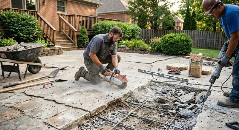 Patio Concrete Repair in West Des Moines, IA
