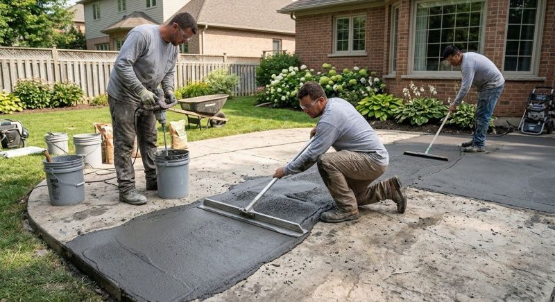 Patio Resurfacing in West Des Moines, IA