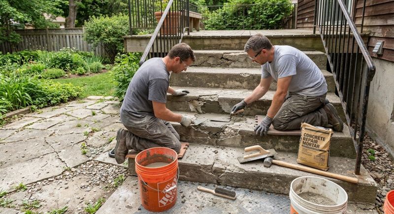 Patio Stairs Repair in West Des Moines, IA